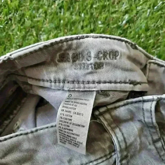 American Eagle Super High Rise Jegging Crop Jeans Sz 0 Next Level Stretch Light - Picture 5 of 9